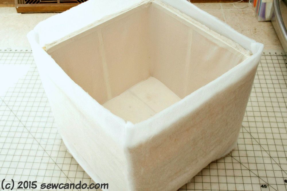 Sew Can Do The Reupholstered Storage Cube ANYONE Can Do